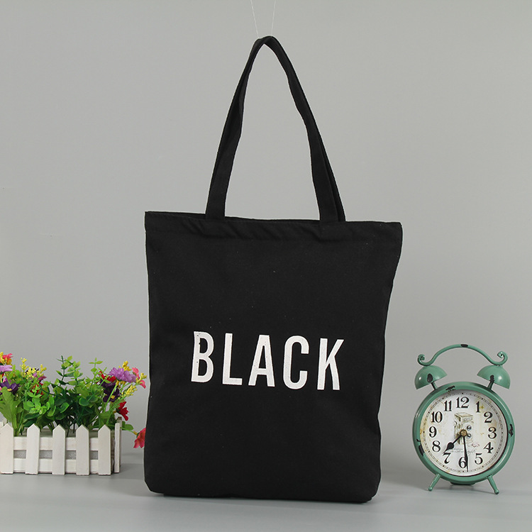 创意印花棉布购物袋定 制手提棉布袋现货帆布袋可印刷logo