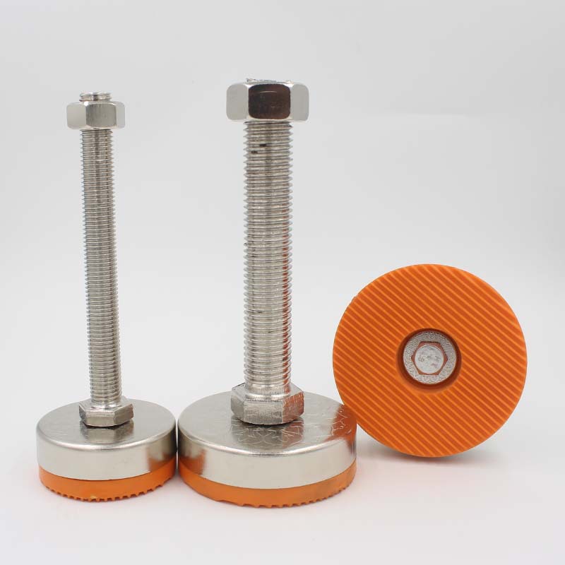 厂销D40 固定TPU花纹黄胶调节脚杯减震防滑支撑脚可调节螺丝地脚