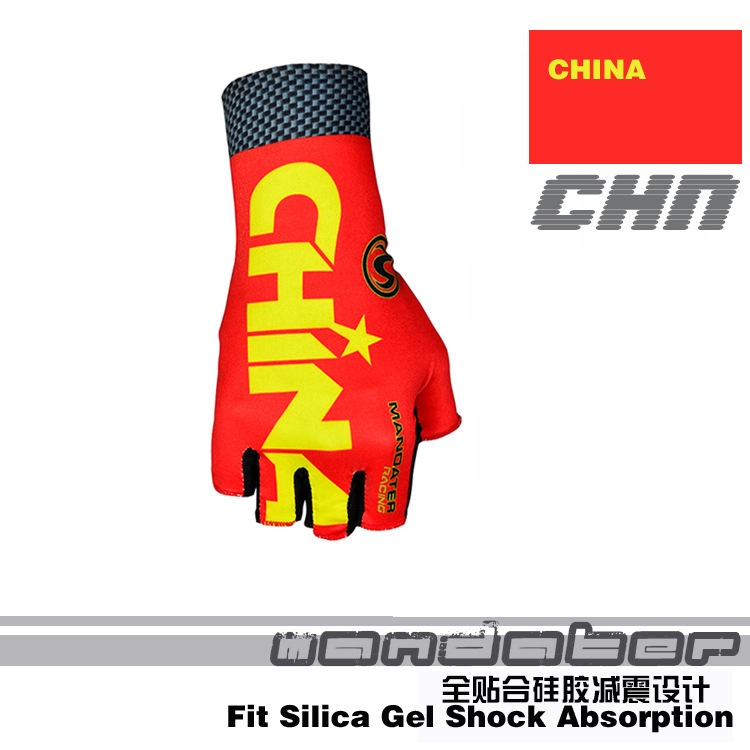 National Flag Extended Wrist High Elastic Low Wind Resistance Cycling Gloves Mountain Road Bicycle Breathable and Comfortable Half Finger National Flag Extended Wrist High Elastic Low Wind Resistance Cycling Gloves Mountain Road Bicycle Breathable and Comfortable Half Finger