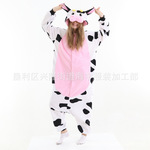 Высокое качество флис животное купальник мультики сиамский пижама молочная корова производительность домой Одежда животное закрытый