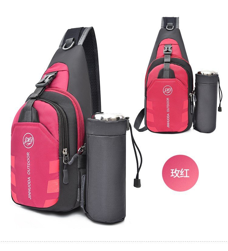 Bolso deportivo para exteriores, bolso bandolera unisex, mochila de viaje y senderismo con compartimento para botella de agua