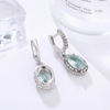 Fashionable trend earrings, jewelry, accessory, European style, with gem, wholesale