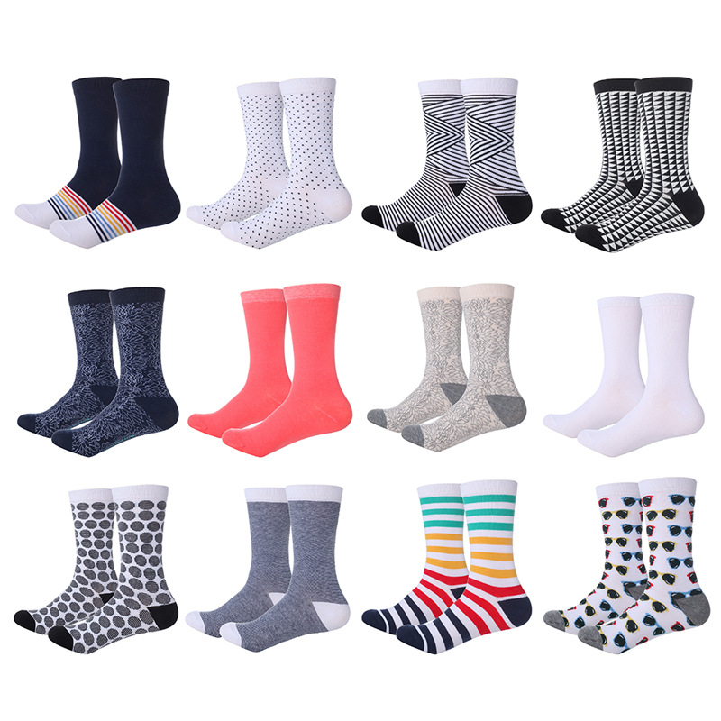 Autumn and winter thickening Cotton socks leisure time long and tube-shaped Socks personality Medium hose Cross border Specifically for Men's socks Socks Stretch socks