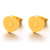 Trend universal golden earrings with letters, European style, English, wholesale