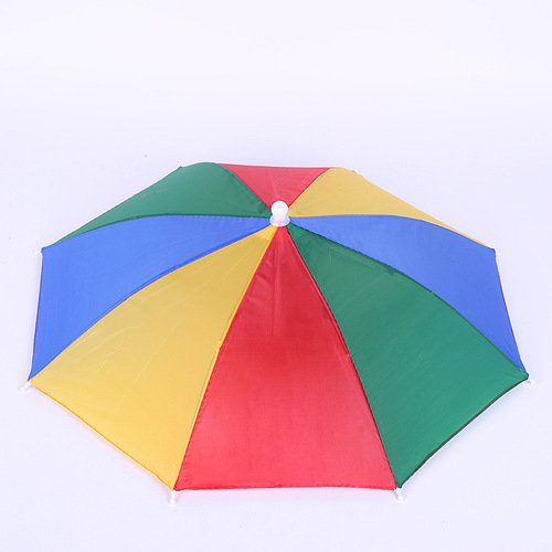 厂家批发头戴帽子伞伞帽钓鱼伞儿童玩具伞卡通可爱伞地摊货源