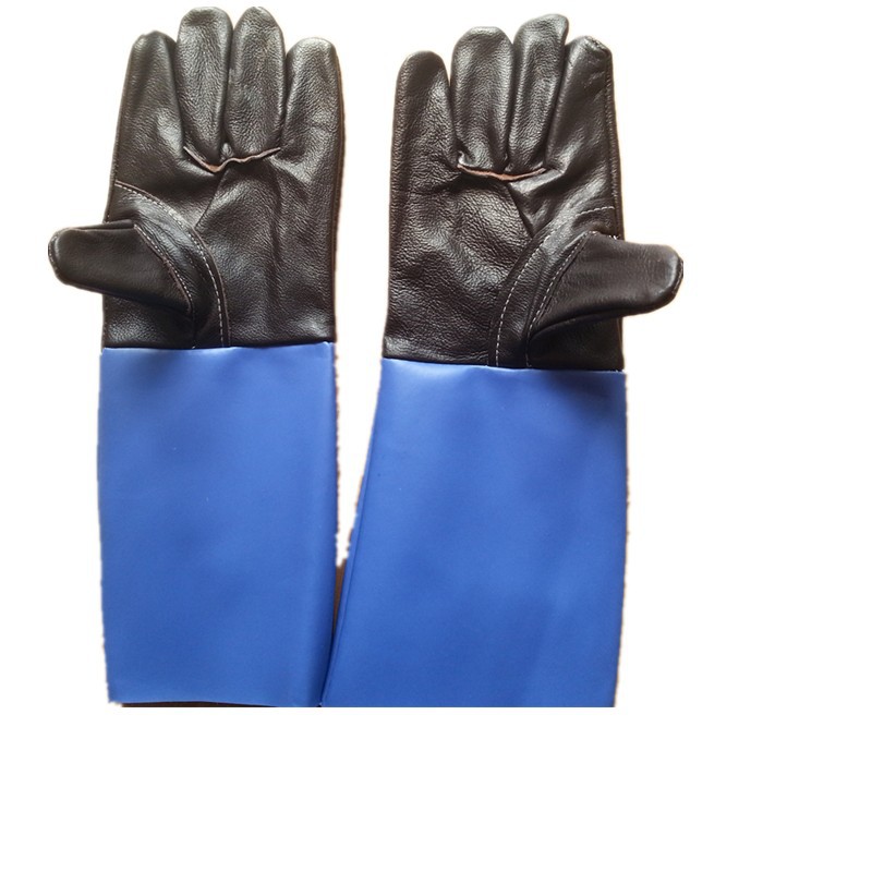 头层全牛皮革脖焊接防护手套 焊接手套 厂家批发焊工手套