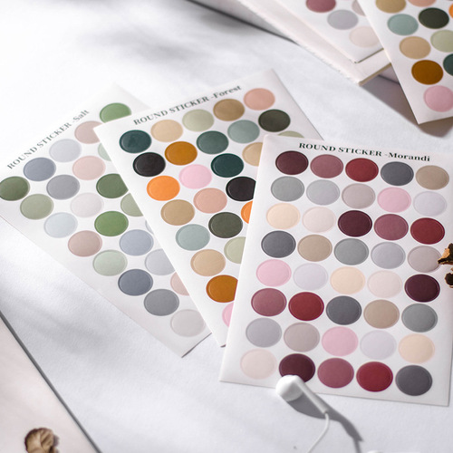 ins style polka dot stickers forest color salt color sealing stickers hand account peripheral card stickers photo stickers