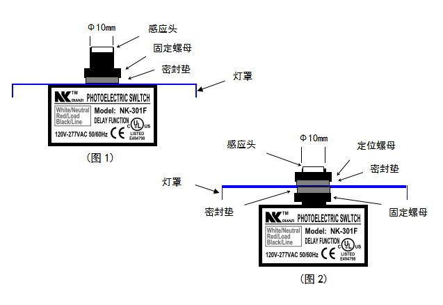 光电开关 NK-301F 光控开关 LED灯具光感器 UL CE认证 质保五年详情7