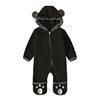 Children's autumn demi-season brand bodysuit suitable for men and women with hood, European style, with little bears, long sleeve, children's clothing