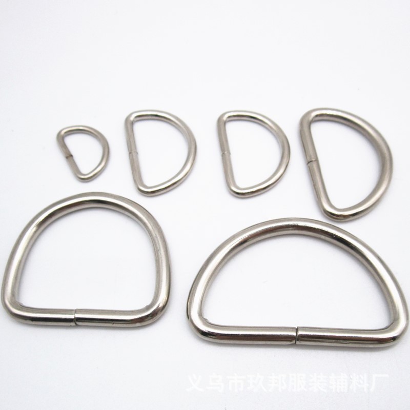 厂家直销金属D字扣半圆环 D型环 电白色铁环现货供应金属D形环-阿里巴巴