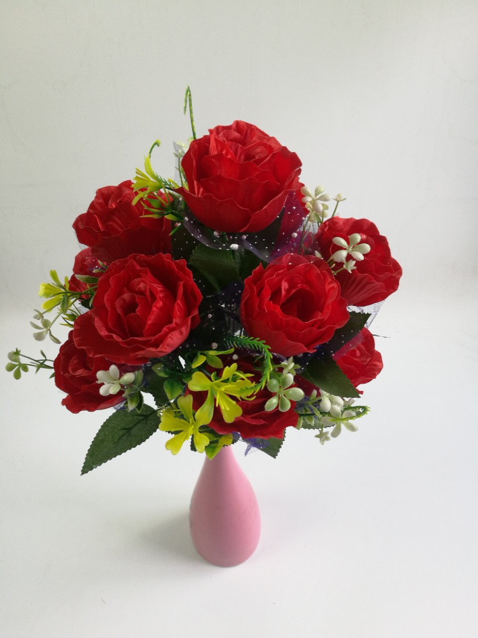 12 cabeza de flores de flores de flores Qingming fábrica directa decoración de flores artificiales