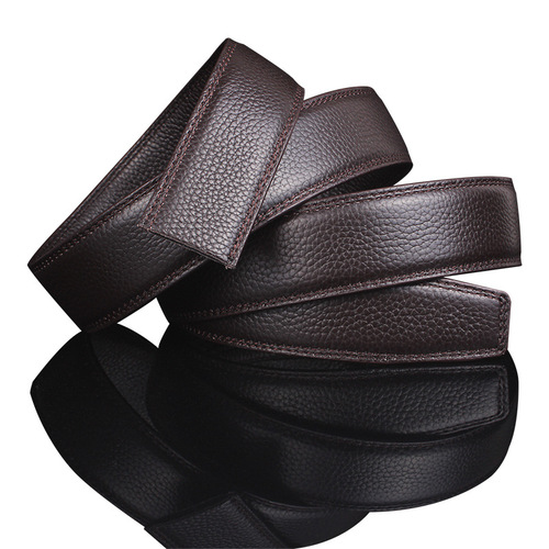 Top-grain leather belt body men's belt genuine leather automatic belt strip pants belt factory wholesale tactical men's belt strip 
