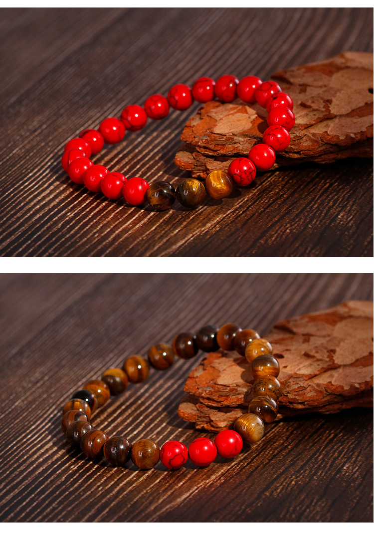red turquoise tigeru0027s eye stone fashion bracelet wholesale jewelry Nihaojewelry