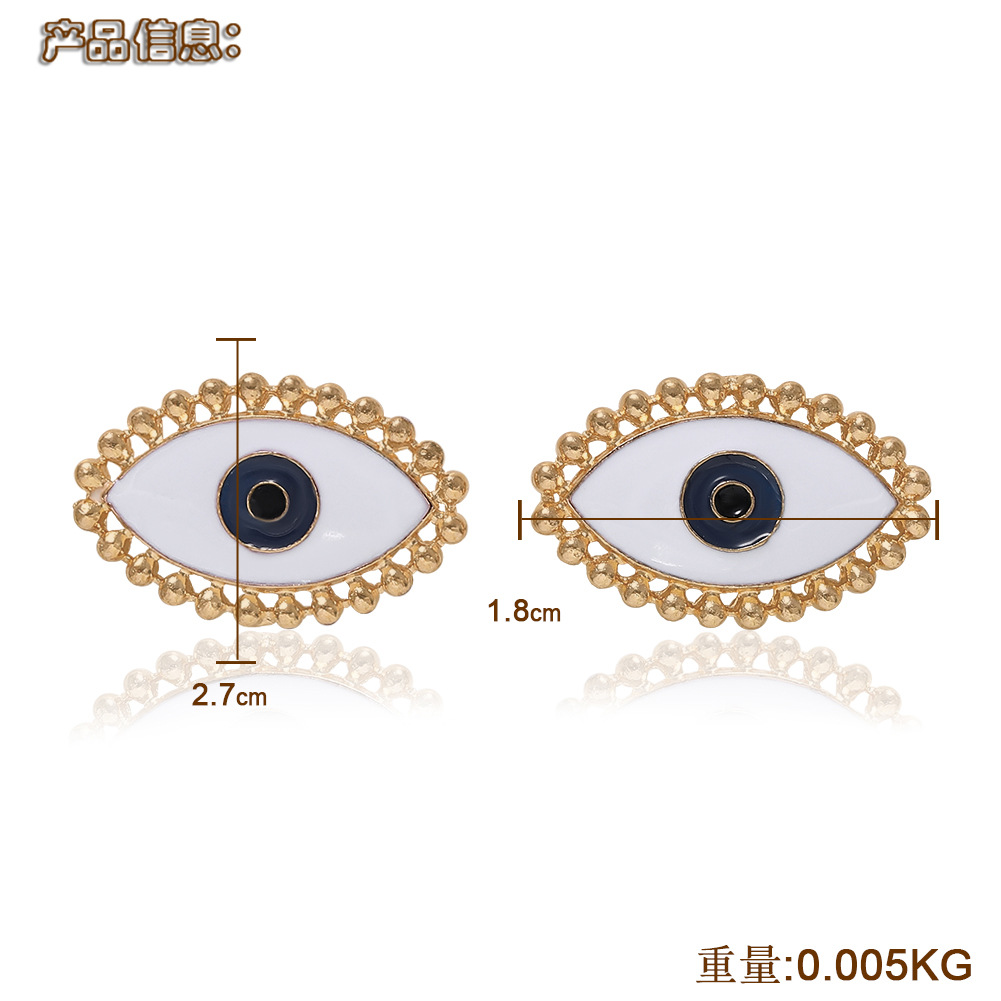 Spécial-intérêt Conception Alliage Diamant Boucles D'oreilles Oeil De Mode Rue Tir Oreille Goujons Simple Boucles D'oreilles Accessoires Yiwu Petits Bijoux display picture 1