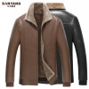 Leather men pu Leather men Fur integrated pu Leather men Middle and old age Fur one pu Leather men's wholesale