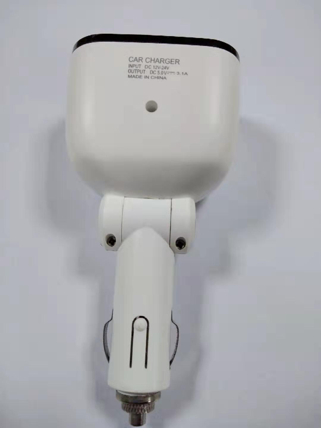 汽車車充點(diǎn)煙器插頭一拖二屏顯車充多功能車載手機(jī)充電器廠家直銷