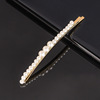 Woven hair accessory handmade, hairgrip from pearl with bow, hairpins, internet celebrity, simple and elegant design, Korean style