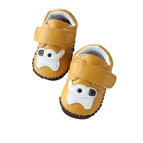 Hansheng baby shoes 0-1 years old spring and autumn rubber sole non-slip toddler shoes soft sole male and female baby cartoon non-falling shoes