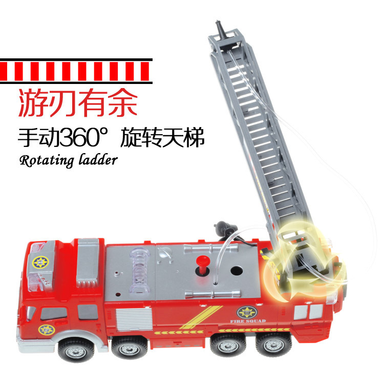 New product electric universal water spray fire truck simulation with Lights Music fire truck fire truck model toy