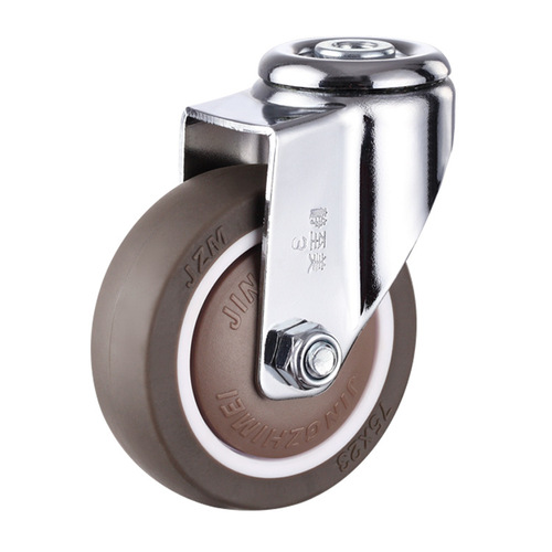 2-inch 2.5-inch 3-inch 4-inch TPR rubber silent lightweight swivel furniture medical shelf hole top sweeping machine wheel