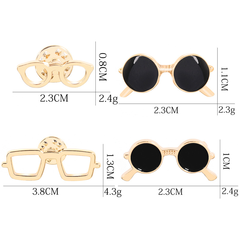 New Korean Fashion Creative Glasses Sunglasses Frame Pin Brooch Wholesale display picture 22