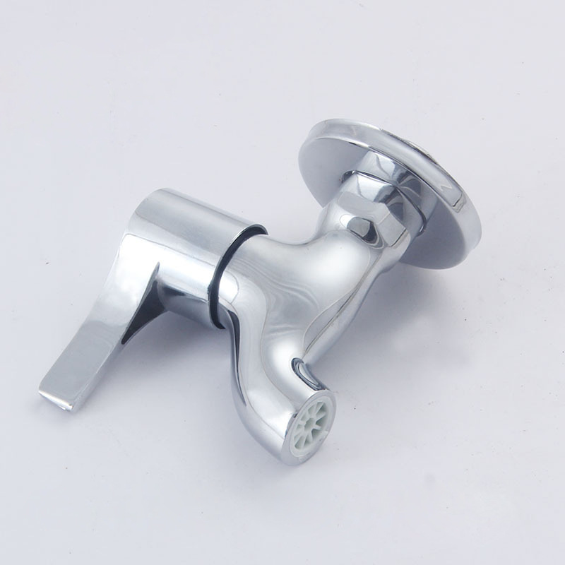 Mop sink faucet factory wholesale household quick-opening, all-copper, 4-inch thickened faucet, flat faucet details Picture