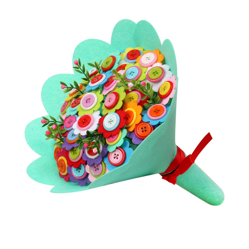 1 ramo adulto regalo Clavel ramo Corte libre no tejido hecho a mano DIY material creativo paquete