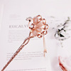 Hair accessory, classic Chinese hairpin with tassels, metal hairgrip, cat's eye