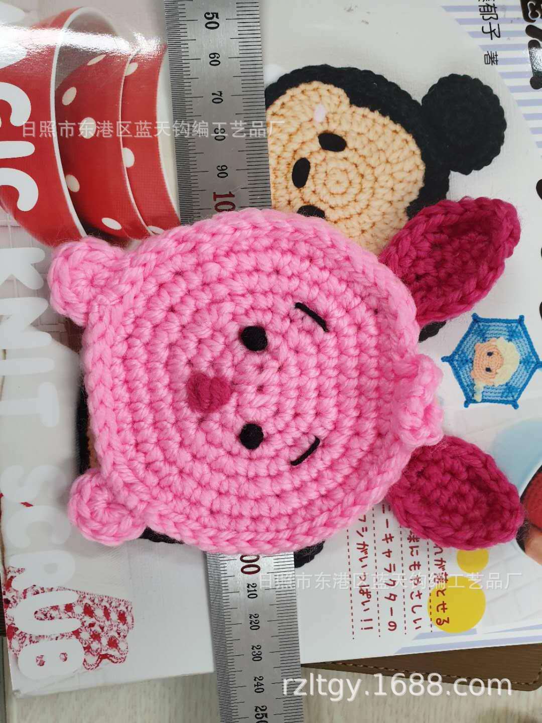 毛线钩花 ，手工钩针毛线工艺品钩花，手工钩编毛线洗碗垫子