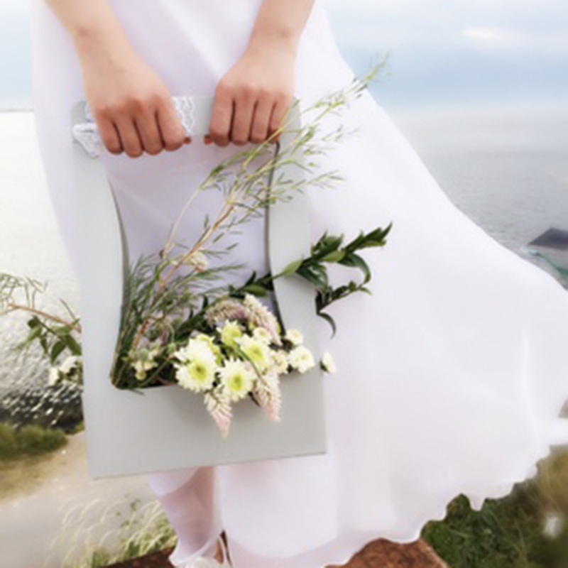 花艺活动手提花篮纸质插鲜花包装盒纸盒放花泥花店专用包装花束