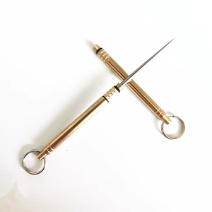 Portable Waterproof Brass Toothpick Set with Titanium Teeth Combination