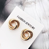 Fashionable metal matte earrings, European style, ebay