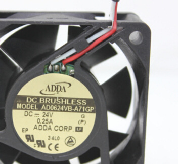 全新原装ADDA AD0624VB-A71GP 24V 0.25A 6025 6CM 三线散热风扇