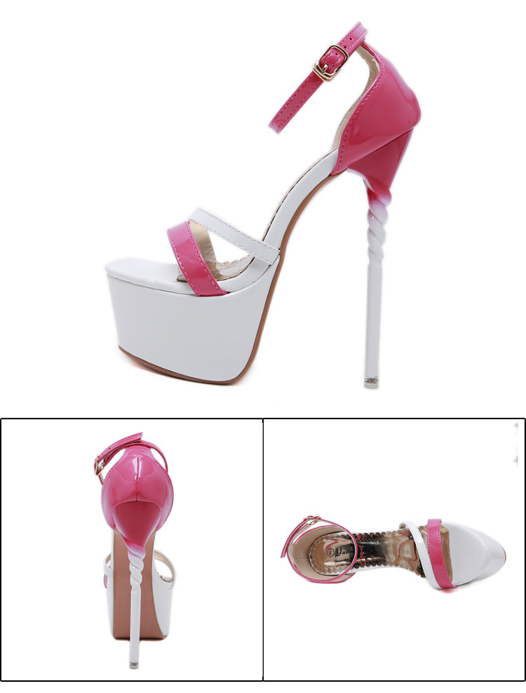 fashion splicing color stiletto shoes NSSO59590