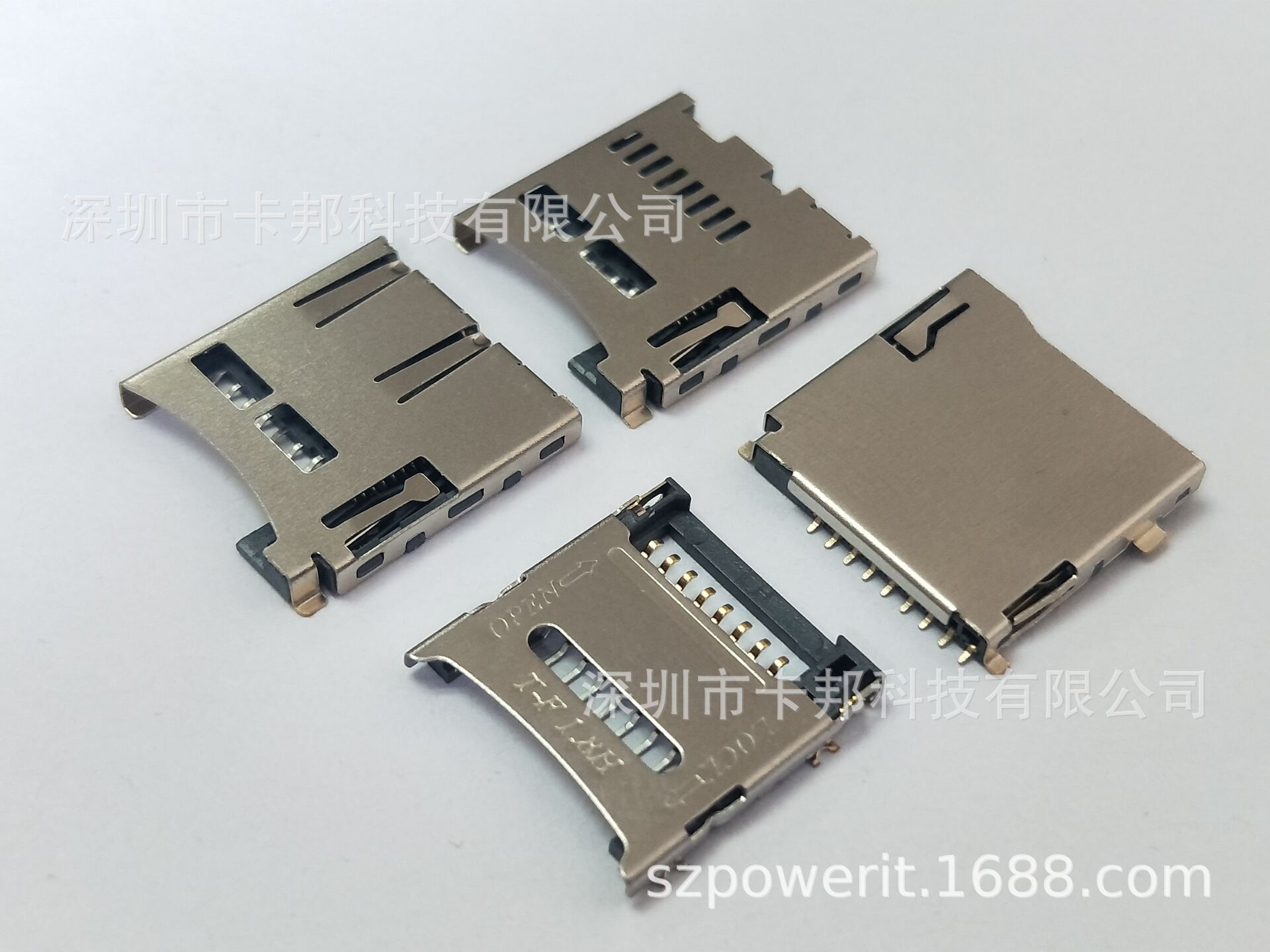 供应TF卡座 TF自弹式卡座、TF翻盖式卡座、TF内焊式卡座系列