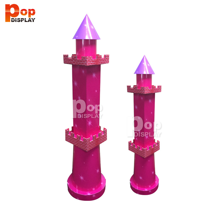 源头工厂火箭形落地货物纸展示架专业定制超市纸货架批发