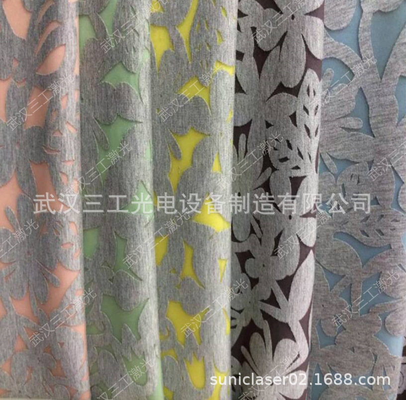 家居床帘激光烧花机 沙发套纺织面料激光雕刻设备