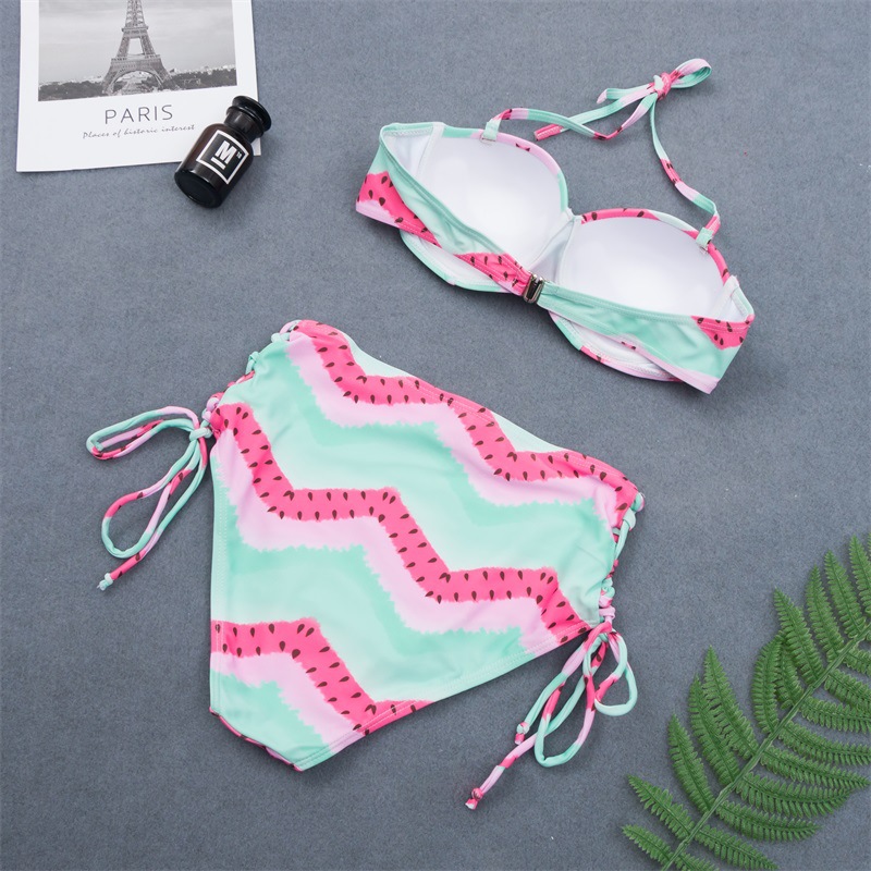 new print bikini multi-rope swimwear  NSHL33554