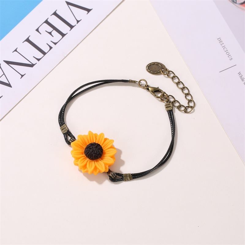 Cute Sunflower Alloy Bracelet Wholesale display picture 5