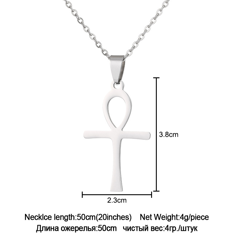 Stainless Steel 18K Gold Plated Fashion Plating Cross None Necklace display picture 5