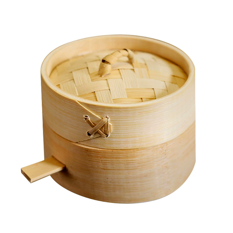 Round cage mini small steamer, abalone cage bamboo, small flushing steamer with handle small cage drawer commercial burning snack cage