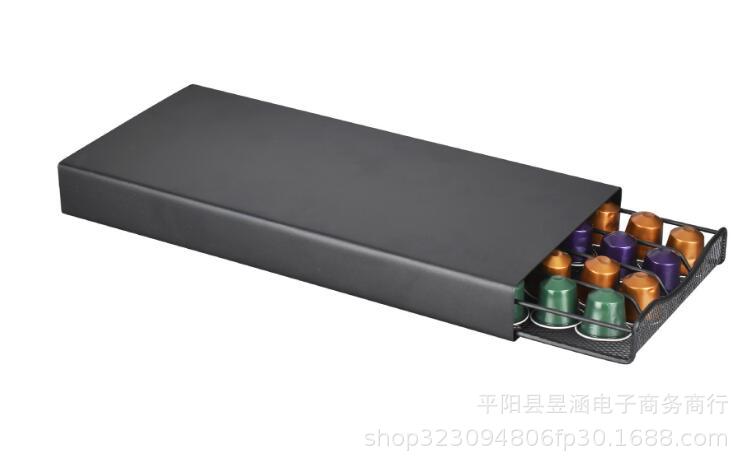 Organizador de cápsulas Nespresso tipo cajón, capacidad para 40 cápsulas, estructura resistente y compacta