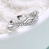 Fashionable brand adjustable wavy ring, internet celebrity, Korean style, on index finger