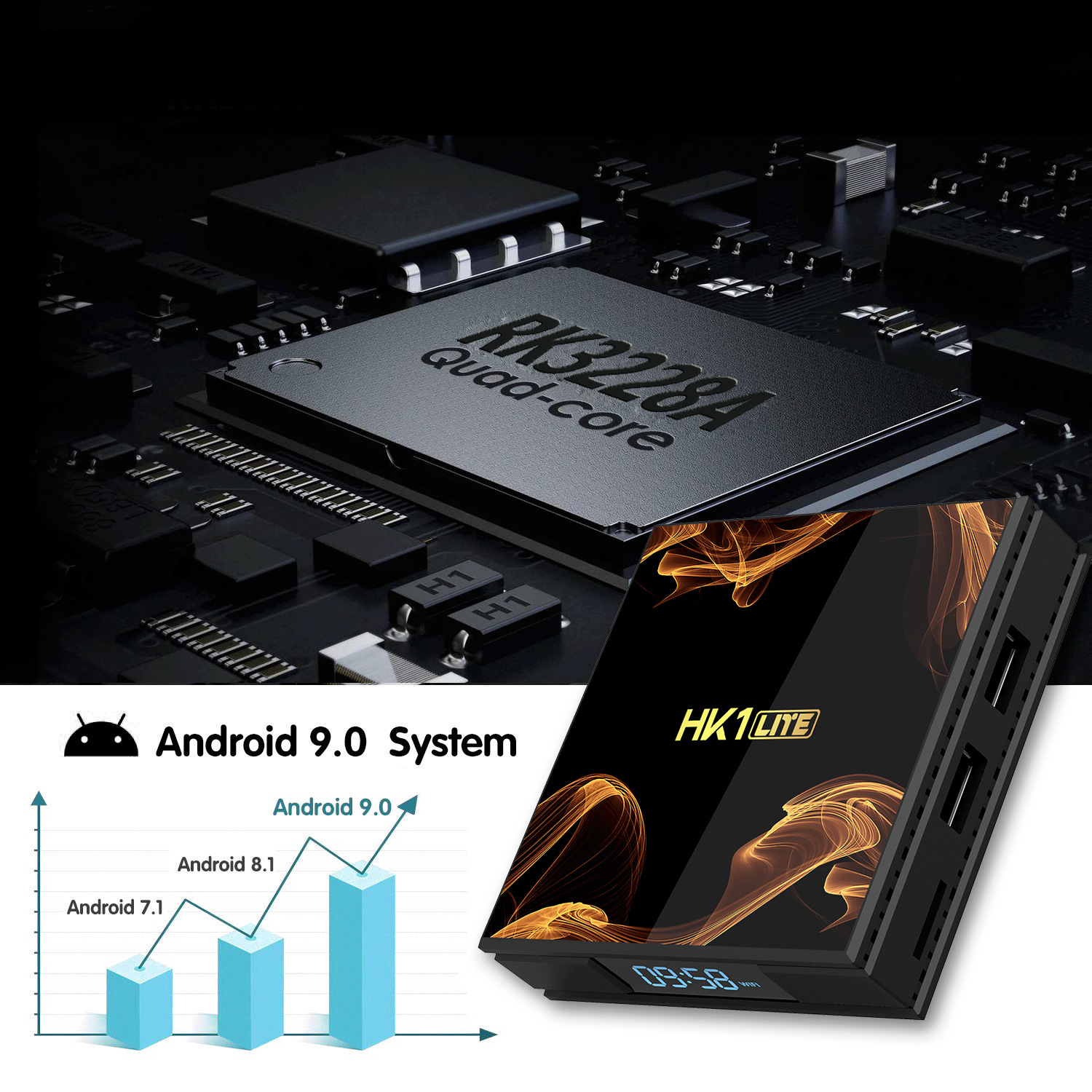 TV Box HK1 LITE Android 9.0 - Ref 3424460 Image 17