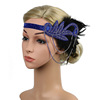 Retro headband, hair accessory for bride with tassels, European style, graduation party