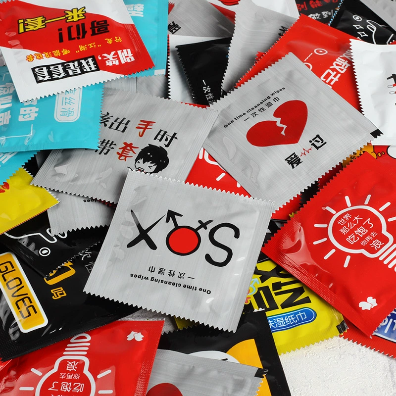 Заводское производство небольшая сумка для общественного питания рекламная Влажная Ткань креативная пародийная крышка Влажная Ткань полотенце для лица презерватив влажная ткань