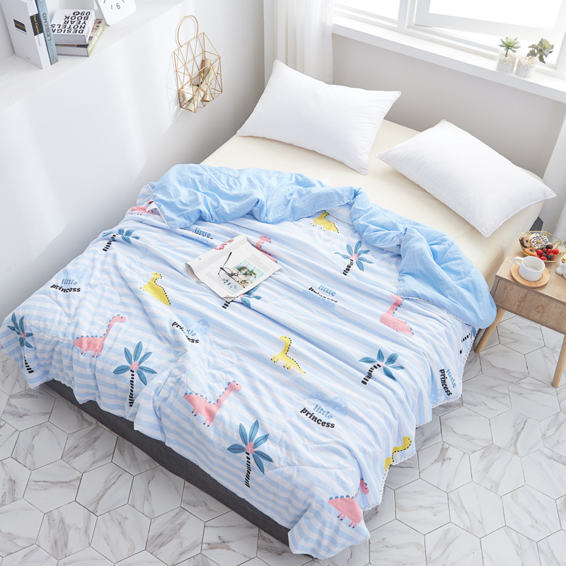 實力廠家直銷新款單雙人夏被可機洗水洗棉夏涼被空調被批發