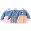 Autumn denim dress girl's, small princess costume, wholesale, 123 years, children's clothing