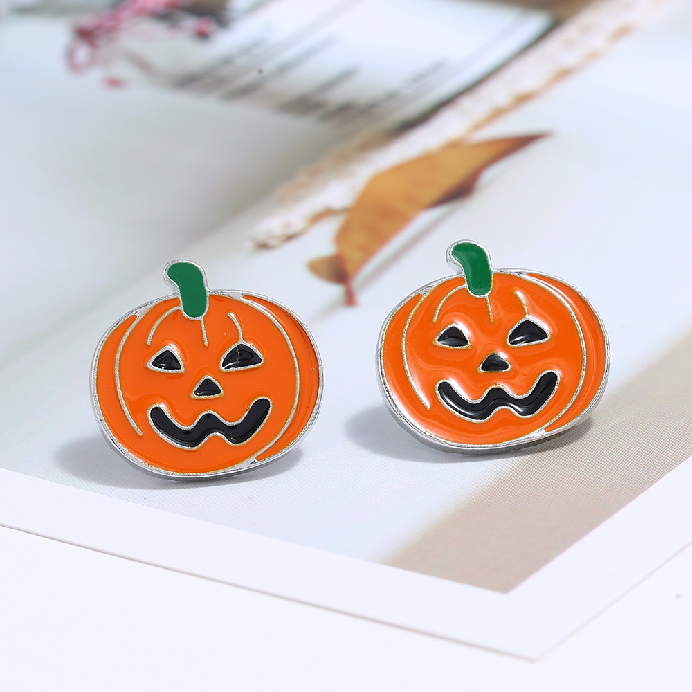 Wholesale Boucles D&#39;oreilles En Alliage Crâne D&#39;horreur Halloween 12 Set Nihaojewelry display picture 13