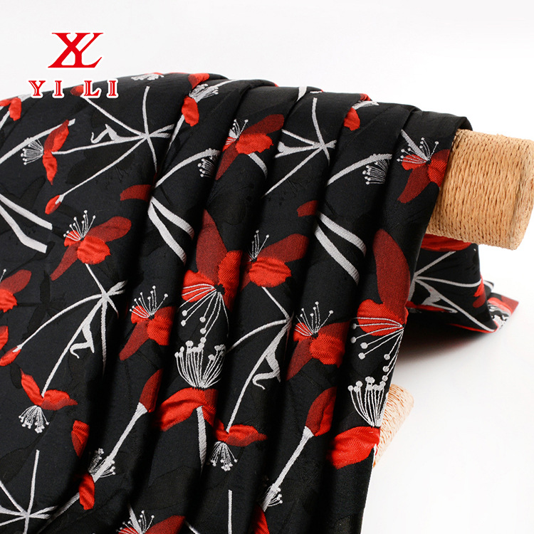 厂家供应 梭织服装提花布料服装面料 连衣裙时装面料 jk面料批发